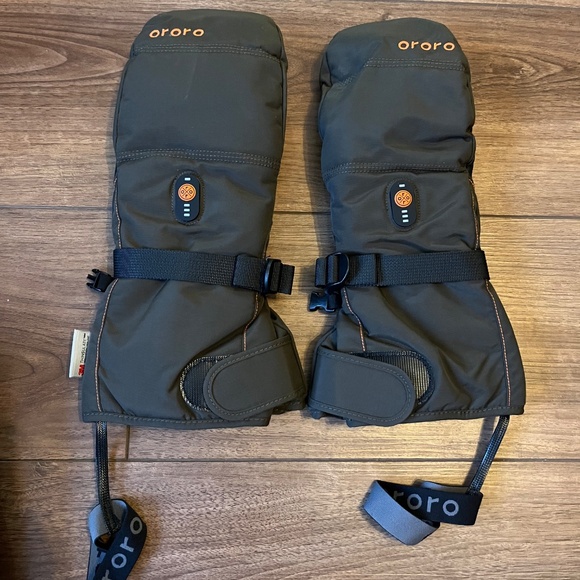 Men’s Ororo Heated Mittens - Olive Green - size Medium Excellent Used Condition - Picture 2 of 7